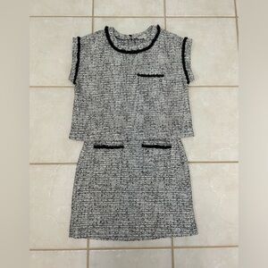 LOFT Tweed Flap Pocket Top & Pocket Skirt